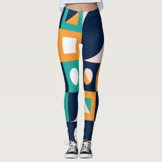 Geometrisches abstraktes Muster: buntes, modernes Leggings