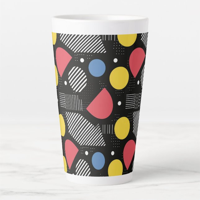Geometrisches Abstraktes Muster Milchtasse (Vorderseite)