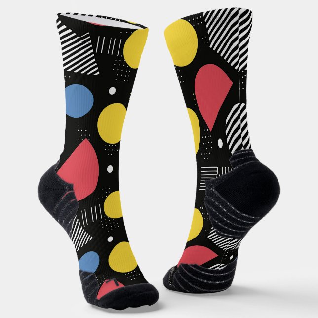 Geometrisches Abstraktes Muster Socken (Gewinkelt)