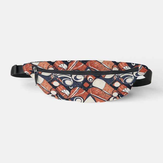 Geometrisches abstraktes Musterdesign 3 Bauchtasche (Vorderseite)