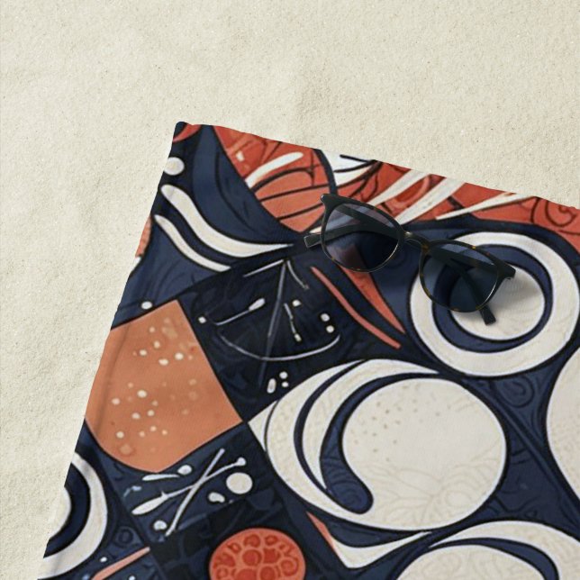 Geometrisches abstraktes Musterdesign 3 Strandtuch (Beispiel)
