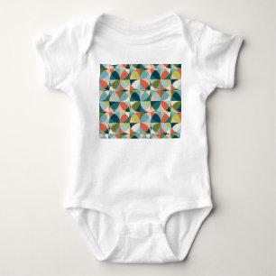 Geometrisches, Abstraktes Nahtloses Design Mitte d Baby Strampler