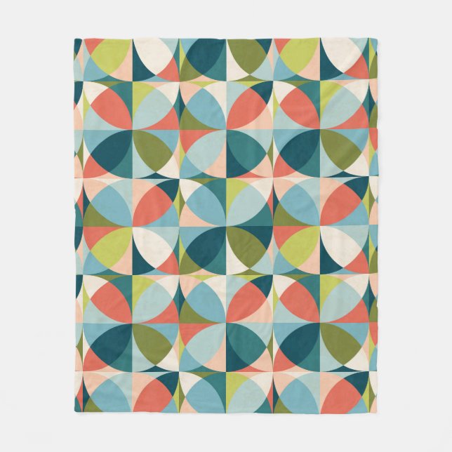 Geometrisches, Abstraktes Nahtloses Design Mitte d Fleecedecke (Vorderseite)