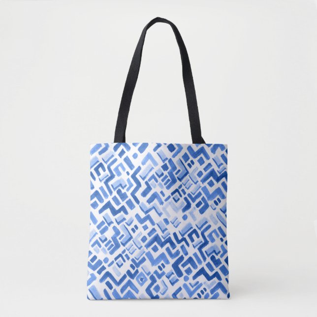 Geometrisches Abstraktes Nahtloses Muster Tasche (Vorderseite)