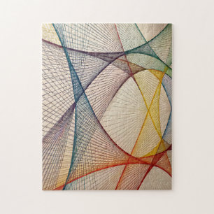 Geometrisches Abstraktes Puzzle - Farbvoller Spaß