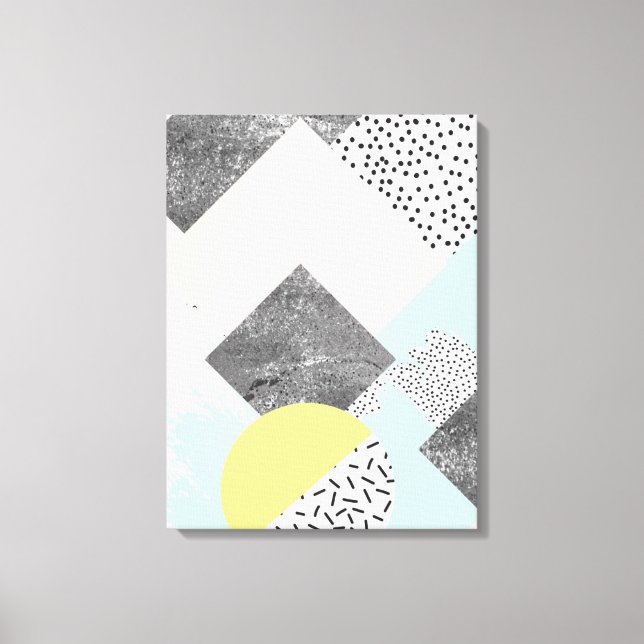 Geometrisches Abstraktes Skandinaviendesign Leinwanddruck (Vorderseite)