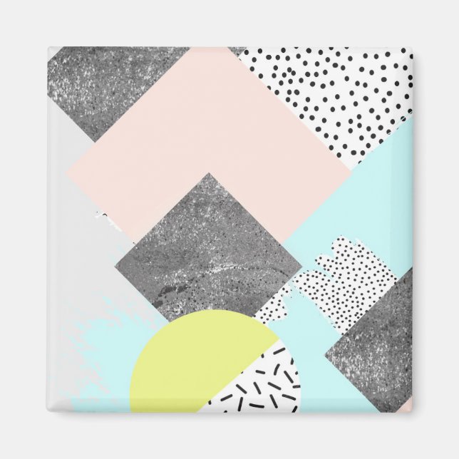 Geometrisches Abstraktes Skandinaviendesign Magnet (Vorne)