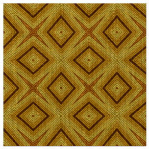 Geometrisches afrikanisches Muster braun und Senf Stoff