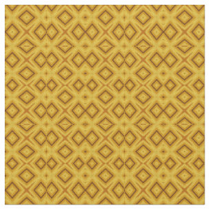 Geometrisches afrikanisches Muster braun und Senf Stoff