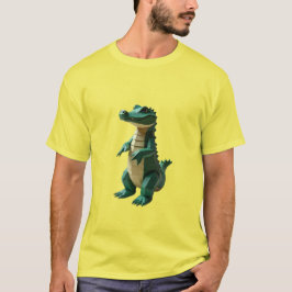 Geometrisches Alligator T-Shirt