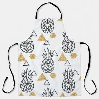 Geometrisches Ananas Gold Dots Muster. Schürze