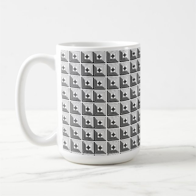 Geometrisches Anhänger-Muster Kaffeetasse (Links)