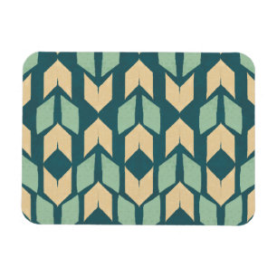 Geometrisches aquamarines Pfeil-Muster Geo Magnet