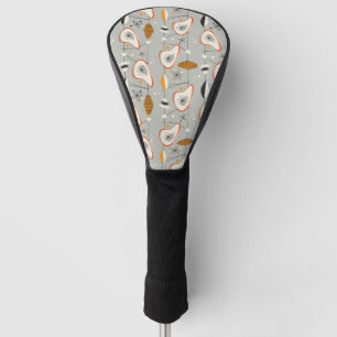 Geometrisches aquamarines u. blaues Muster Golf Headcover
