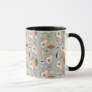 Geometrisches aquamarines u. blaues Muster Tasse
