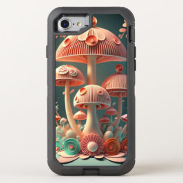 Geometrisches Band - Sakura & Shroomscape OtterBox Defender iPhone 8/7 Hülle