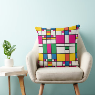 Geometrisches Bauhaus-Muster Kissen
