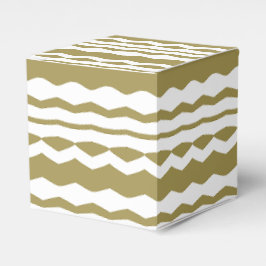 Geometrisches Beige und Weiß Geschenkschachtel