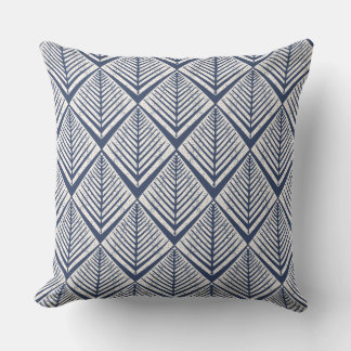 Geometrisches Blatt-Diamant-Muster Kissen