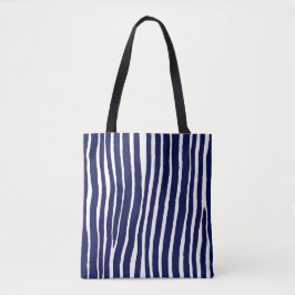 Geometrisches blaues Button Tasche