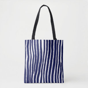Geometrisches blaues Button Tasche