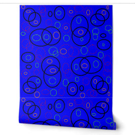 Geometrisches blaues Design Tapete