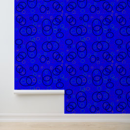 Geometrisches blaues Design Tapete
