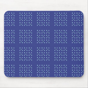 Geometrisches blaues Dreieck-Muster-Mauspad Mousepad