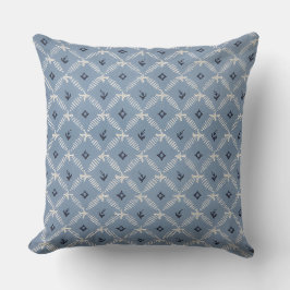 Geometrisches blaues Muster Kissen