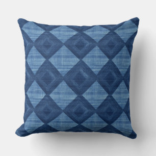 Geometrisches blaues Wurfkissen Kissen