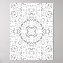 Geometrisches Blumen-Mandala-Farbdesign