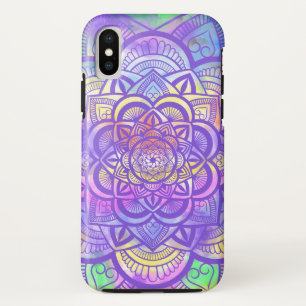 Geometrisches BlumenMandala Lila Multi Wassercolor Case-Mate iPhone Hülle