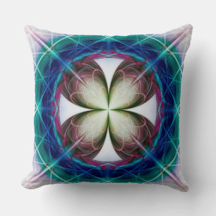 Geometrisches Blumenmuster Kissen