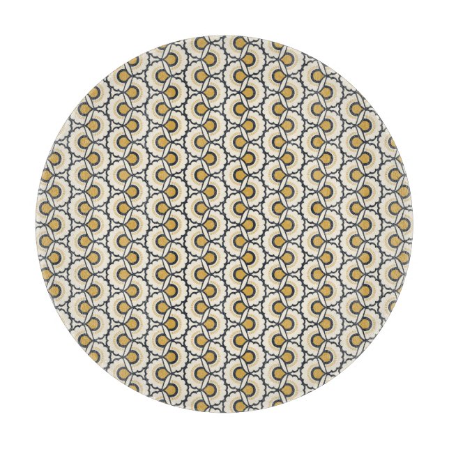 Geometrisches Blumenmuster Schneidebrett (Vorderseite)