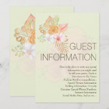 Geometrisches Boho Floral Special Hochzeitsinforma