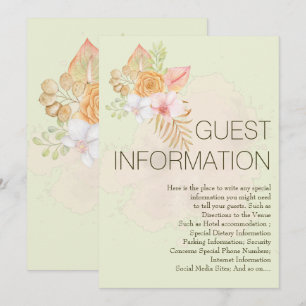 Geometrisches Boho Floral Special Hochzeitsinforma Einladung