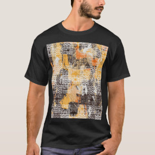 Geometrisches Boho-Stammes-Distressed-Muster T-Shirt