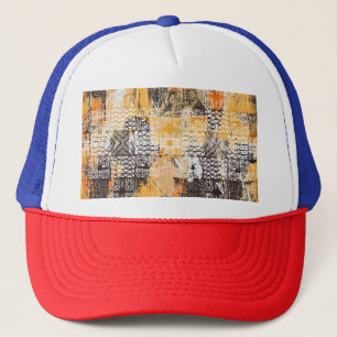 Geometrisches Boho Tribal Distressed Muster Truckerkappe