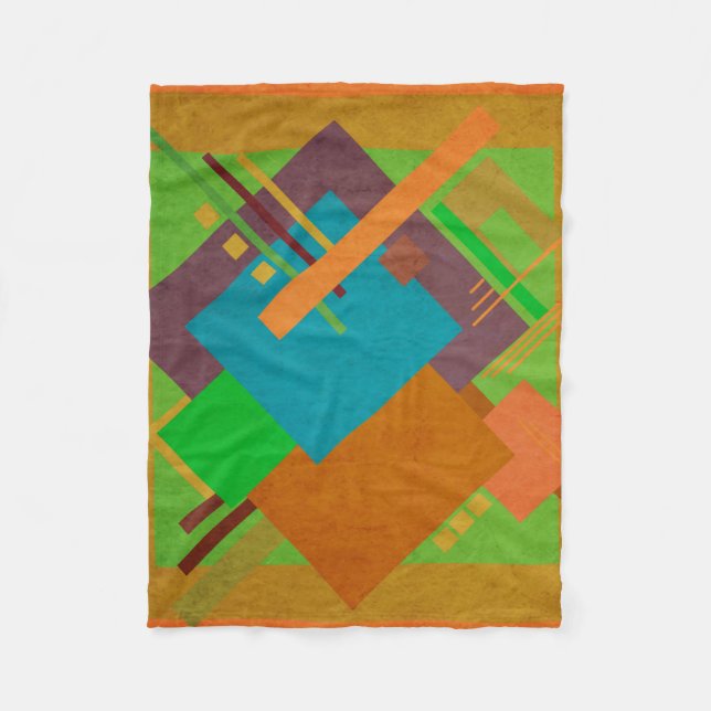 Geometrisches Brahaus Fleecedecke (Vorderseite)