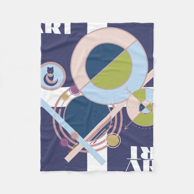 Geometrisches Brahaus Fleecedecke (Vorderseite)