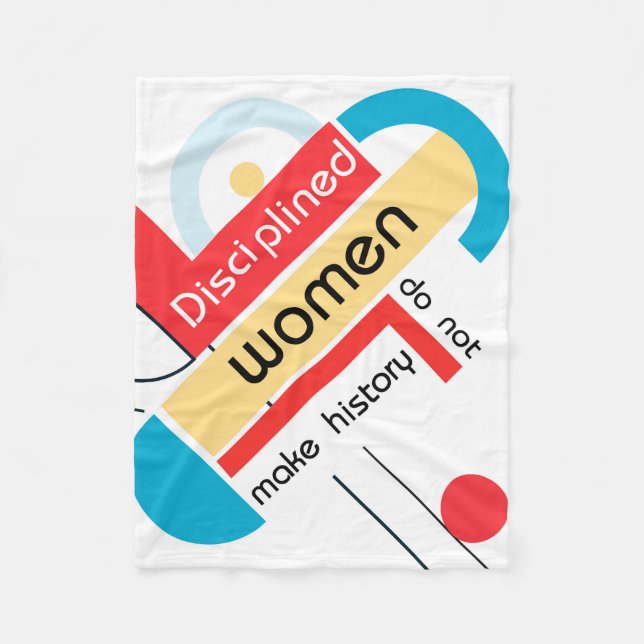 Geometrisches Brahaus mit Typografie Fleecedecke (Vorderseite)