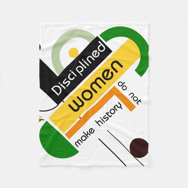 Geometrisches Brahaus mit Typografie Fleecedecke (Vorderseite)