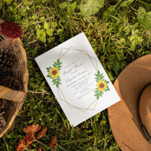 Geometrisches Brautparty für Sonnenblumen