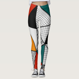 geometrisches, buntes Dreieck Leggings