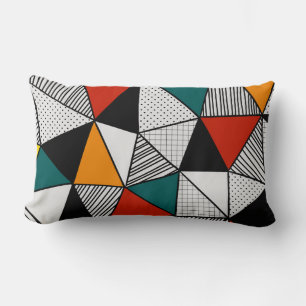 geometrisches, buntes Dreieck Lendenkissen
