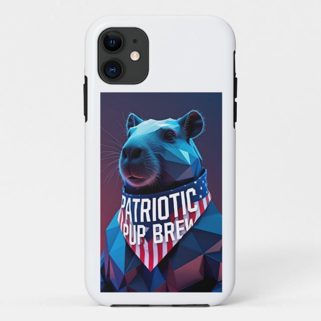 Geometrisches Capybara-Handyhülle Case-Mate iPhone Hülle (Rückseite)