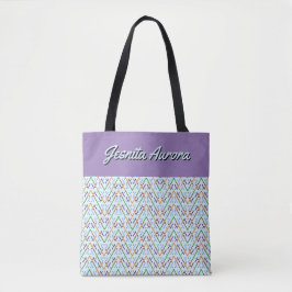 Geometrisches Chevron-Zickzack-Mosaik nahtloses Mu Tasche