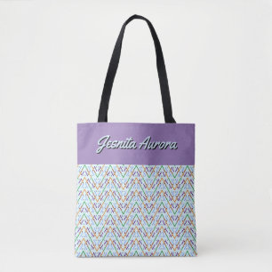 Geometrisches Chevron-Zickzack-Mosaik nahtloses Mu Tasche