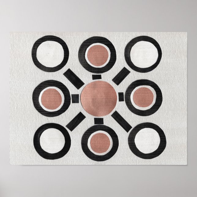 Geometrisches Crop-Circle-Muster Poster (Vorne)