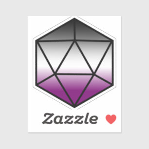 Geometrisches D20-Ace-Pride-Feld Aufkleber